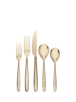 Oneida Storm Stainless Steel Cutlery Set, 20 Piece/4 Place Settings, Champagne, Silver