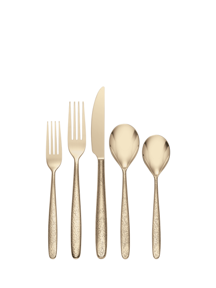 Oneida Storm Stainless Steel Cutlery Set, 20 Piece/4 Place Settings, Champagne, Silver
