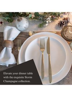 Oneida Storm Stainless Steel Cutlery Set, 20 Piece/4 Place Settings, Champagne - view 2, Silver