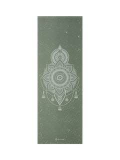 Gaiam Flower 5mm Yoga Mat, Celestial Green