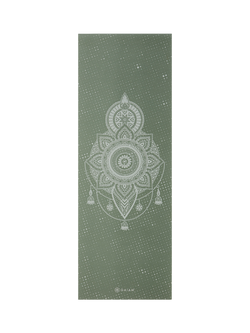 Gaiam Flower 5mm Yoga Mat, Celestial Green, Celestial Green