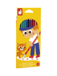 Janod Erasable Coloured Pencils, Pack of 12, Multi