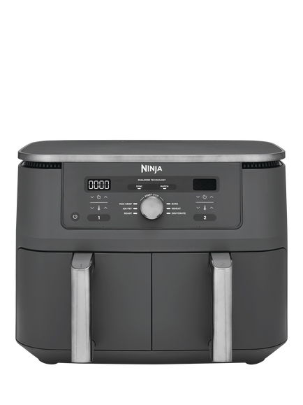 Ninja DZ400UK Dual Zone Air Fryer, 9.5L, Grey, Grey