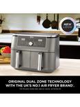 Ninja DZ400UK Dual Zone Air Fryer, 9.5L, Grey