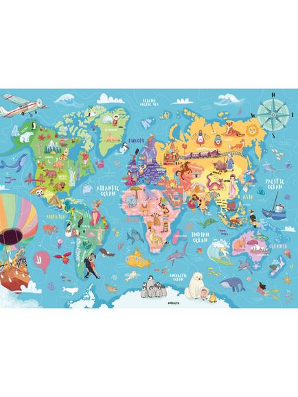 Ravensburger Kids' Map of the World 3D Puzzle - view 2, Multi