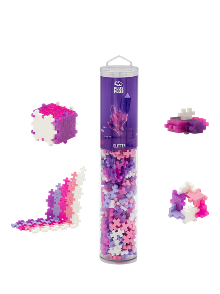 Plus-Plus Glitter Colour Mix Tube, 240 Pieces, Multi