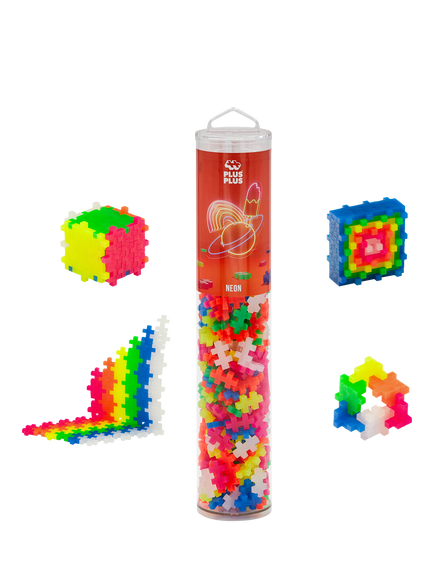 Plus-Plus Neon Colour Mix Tube, 240 Pieces, Multi