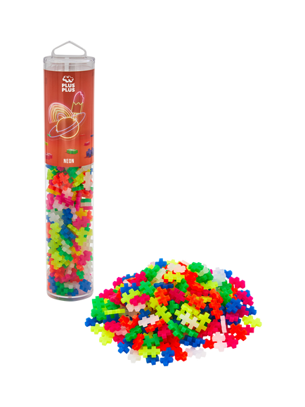 Plus-Plus Neon Colour Mix Tube, 240 Pieces - view 2, Multi