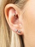 Tish Lyon Gold Titanium Plain Ball Stud Earrings