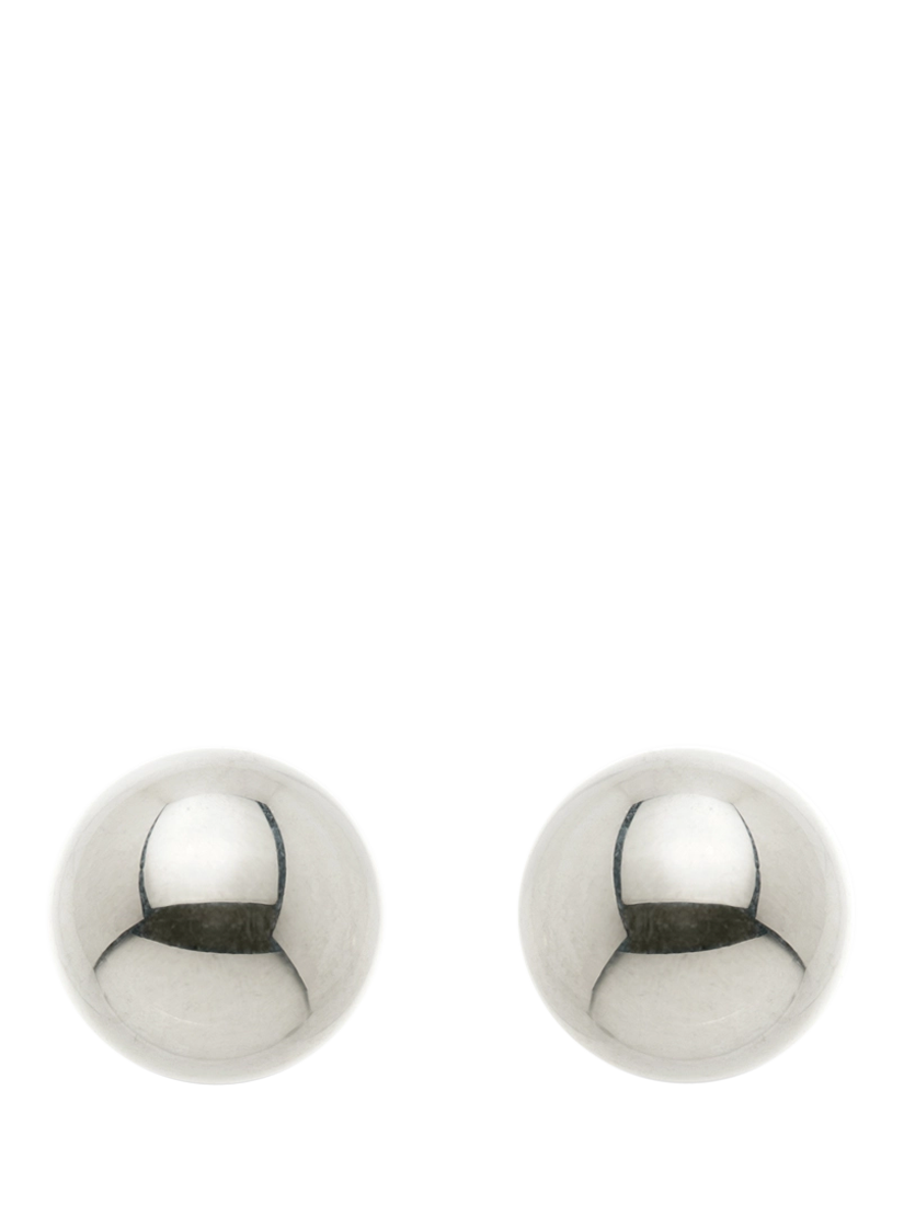 Product image 3 of 4, which shows Tish Lyon Titanium Plain Ball Stud Earrings, Silver