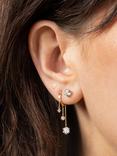Tish Lyon Gold Titanium Moissanite Prong Stud Earrings