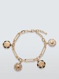 John Lewis Multi-Charm Link Chain Bracelet. Gold