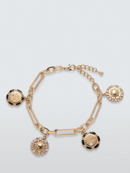 John Lewis Multi-Charm Link Chain Bracelet. Gold, Gold