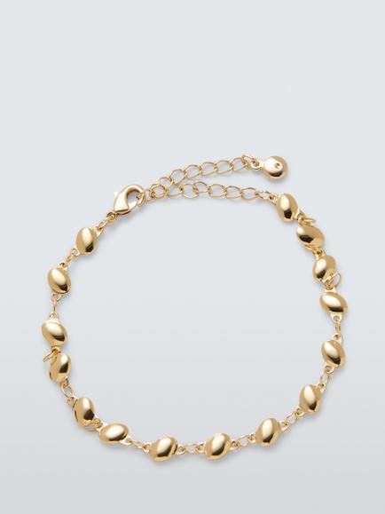 John Lewis Dainty Nugget Charm Bracelet, Gold, Gold