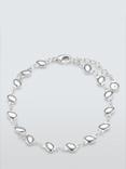 John Lewis Dainty Nugget Adjustable Bracelet, Silver