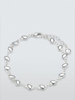 John Lewis Dainty Nugget Adjustable Bracelet, Silver, Silver