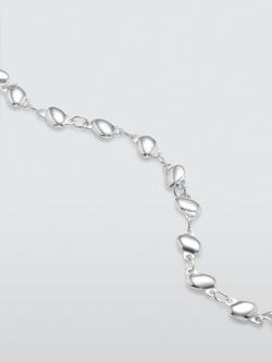 John Lewis Dainty Nugget Adjustable Bracelet, Silver - view 2, Silver