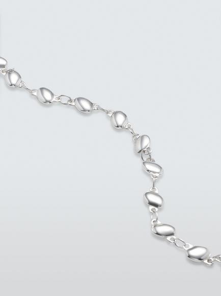 John Lewis Dainty Nugget Adjustable Bracelet, Silver - view 2, Silver
