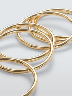 John Lewis Polished Bangle Set, Gold - view 2, Gold