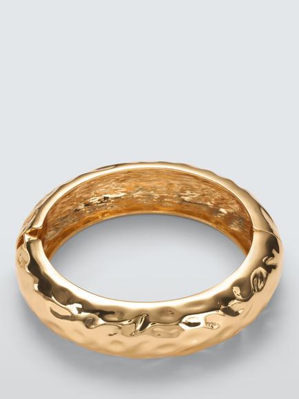 John Lewis Hammered Effect Bangle, Gold
