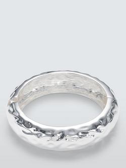 John Lewis Hammered Effect Bangle, Silver