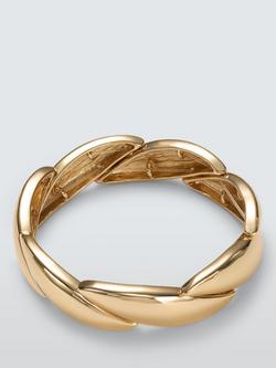 John Lewis Polished Oval Dome Bracelet, Gold