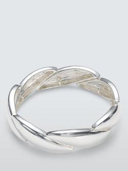 John Lewis Polished Oval Dome Bracelet, Silver