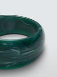 John Lewis Statement Resin Bangle, Green