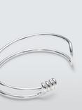 John Lewis Wrap End Double Band Cuff Bangle, Silver