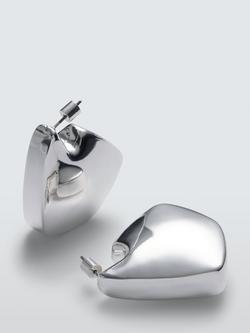 John Lewis 3D Abstract Stud Earrings - view 2, Silver