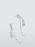 John Lewis Diamante Crystal Drop Earrings, Silver