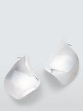 John Lewis Polished Curved Earrings, Silver