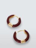 John Lewis Enamel Hoop Earrings, Gold