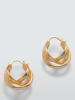 John Lewis Entwined Hinged Hoop Earrings, Gold
