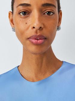 John Lewis Statement Flower Stud Earrings - view 2, Silver