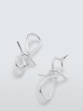 John Lewis Knot Loop Stud Earrings, Silver