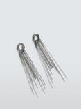 John Lewis Multi Chain Knotted Stud Earrings, Silver