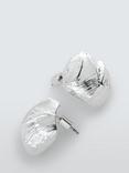 John Lewis Textured Irregular Stud Earrings, Silver