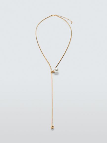 John Lewis Faux Pearl Pendant, Gold, Gold