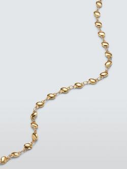 John Lewis Dainty Nugget Adjustable Plated Necklace - view 2, Gold