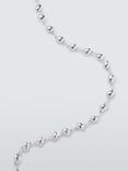John Lewis Dainty Nugget Adjustable Plated Necklace, Silver