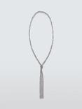 John Lewis Multi Chain Knot Y-Profile Necklace, Silver