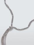John Lewis Multi Chain Knot Y-Profile Necklace, Silver