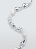 John Lewis Molten Glass Pearl Statement Necklace, Silver