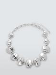 John Lewis Nugget Link Chain Statement Necklace, Silver