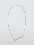 John Lewis Polished Delicate Wavy Bar Necklace