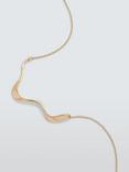 John Lewis Polished Delicate Wavy Bar Necklace