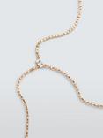 John Lewis Clear Crystal Baguette Y-Profile Necklace, Gold