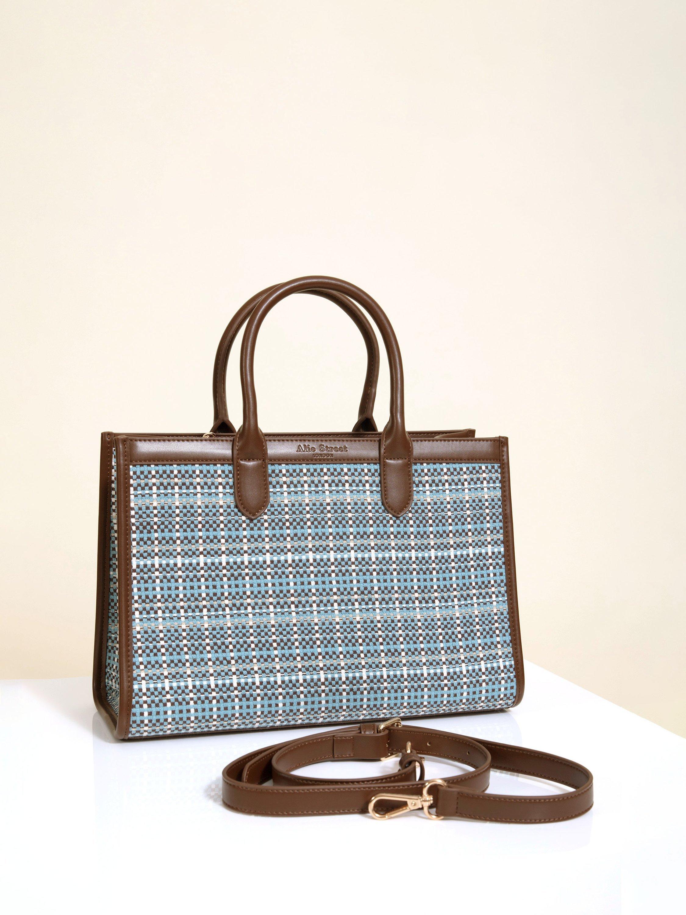 Product image 1 of 8, which shows Alie Street Ashbourne Handbag, Blue/Multi