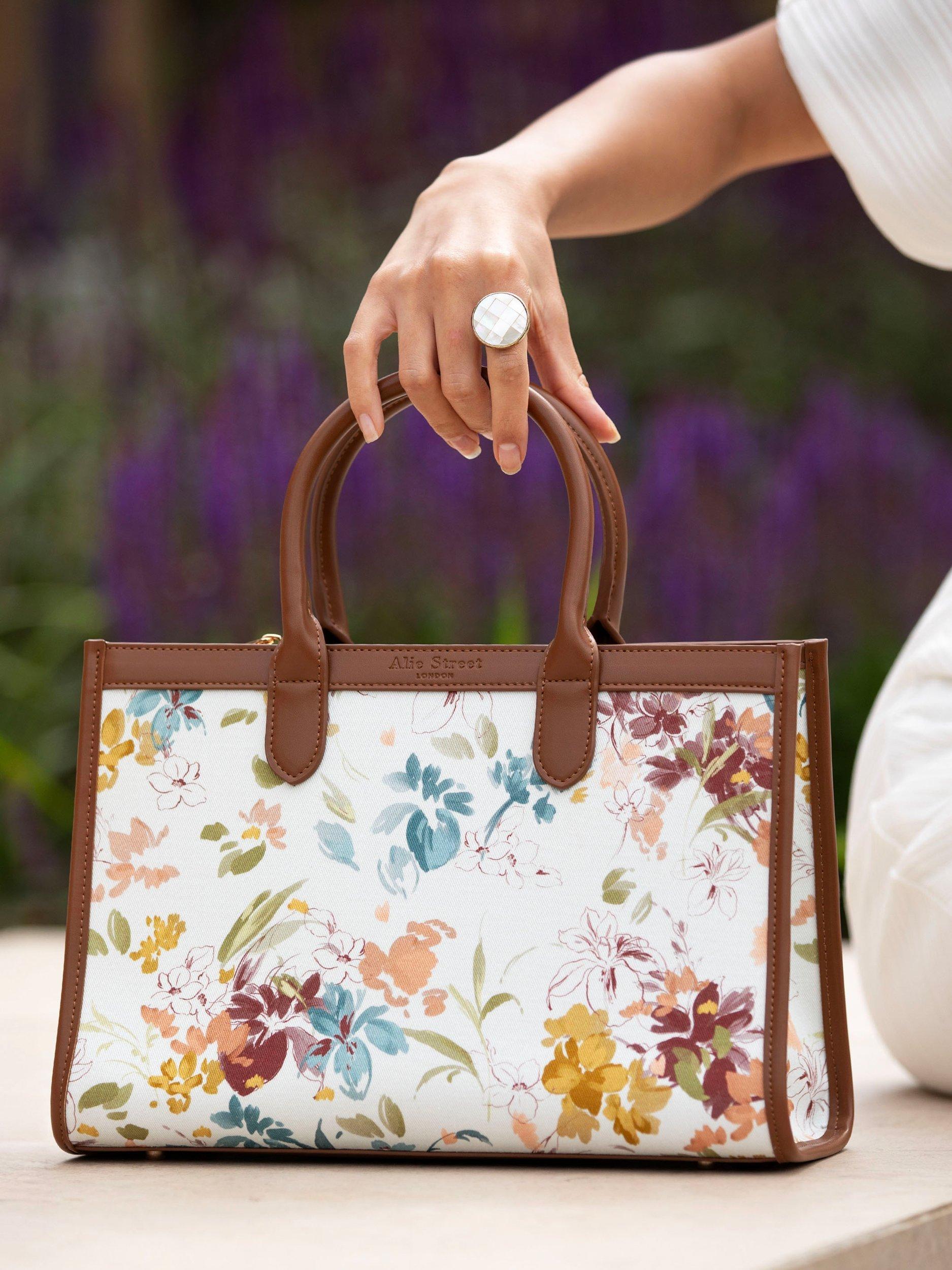 Product image 4 of 8, which shows Alie Street Ashbourne Vintage Floral Print Handbag, Multi